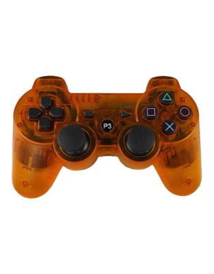 Бездротовий Джойстик PS3 (прозорий помаранчевий) 