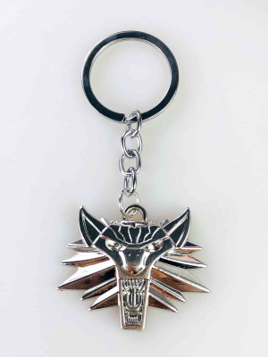 Брелок The Witcher — Медальйон Школи Вовка (Wolf School Medallion), металевий