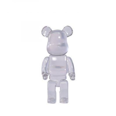 Bearbrick Смола Белый Прозрачный 400% (28см)