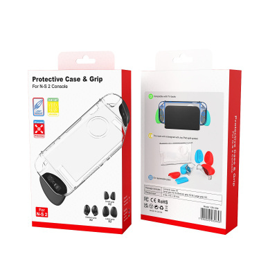 Switch 2 Crystal Grip-Set — прозора PC-броня з трьома змінними ручками YZC-509