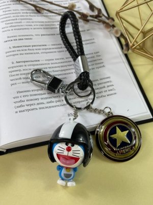 Брелок для Doraemon Капитан Америка (Черный)