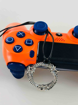 Срібний кулон Ouroboros з драконами — амулет у стилі Morrowind