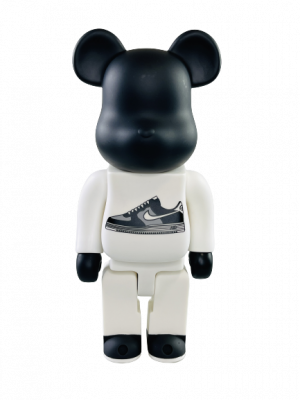 Bearbrick Nike Lunar AIR force (AF1) Черная голова 400% (28 см)