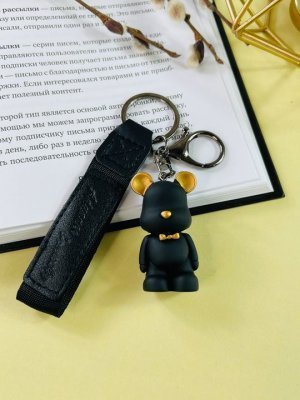 Брелок Мишка Bearbrick Матовый (Черный)