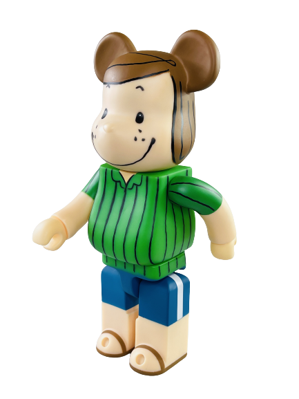 Bearbrick Peanuts Peppermint Patty Зеленый 400% (28 см)