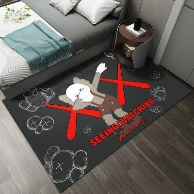 Ковер Kaws XX Seeing/Watching Горизонтальный Черный