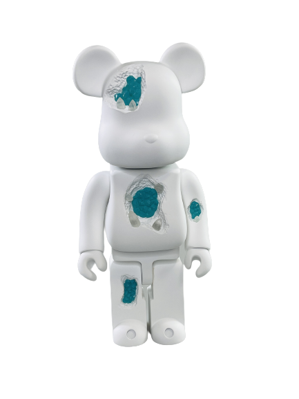 Bearbrick Art OverTurn Blue Crystal (Голубой Кристалл) 400% (28см)