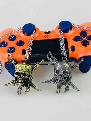 Металевий кулон «Піратський череп» для геймерів