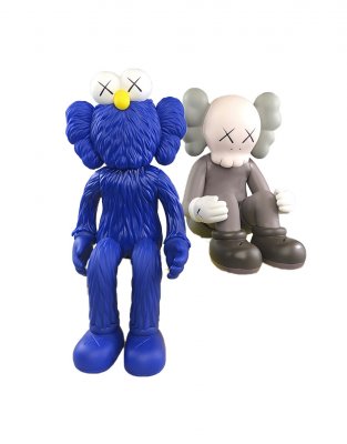 Kaws Bff Seeing Watching Blue Фигурка (синий/коричневый) - 37 см