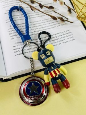 Брелок Capitan America Bearbrick Капитан Америка Двойной