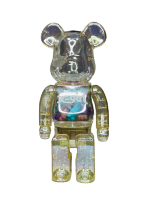 Bearbrick X-Girl (фігурка прозора біла) 400% (28см)