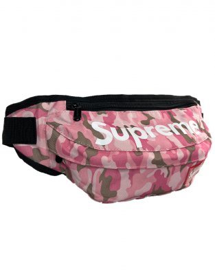 Сумка-бананка Supreme Камуфляж (Розовая)
