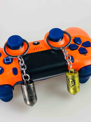 Брелок World of Tanks «Снаряд» (металевий, срібло/золото)