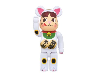 Bearbrick Maneki Neko Peko-chan Білий 1000% (70см)