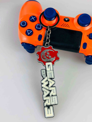 Металевий брелок Gears of War з логотипом COG