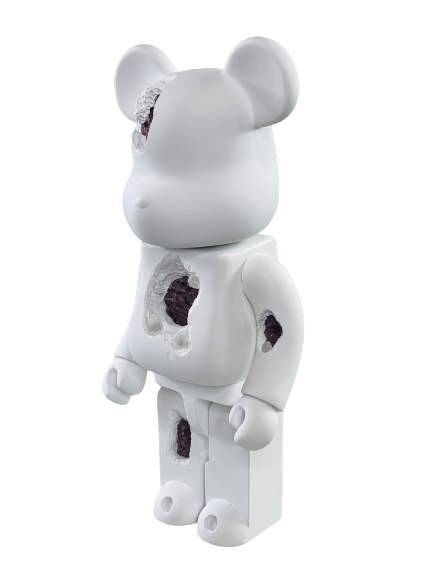 Bearbrick Art OverTurn Purple Crystal (Фиолетовый Кристалл) 400% (28см)