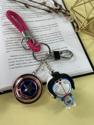 Брелок для Doraemon Капитан Америка (Розовый)