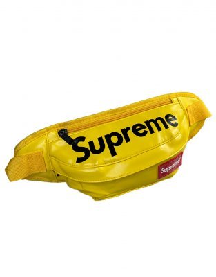 Сумка-бананка Supreme эко-кожа (Желтая)