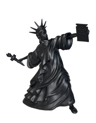 Фігурка Статуя Свободи в сучасному мистецтві Banksy, скульптура зі смоли, факел Riot of Liberty Чорна (34 см)