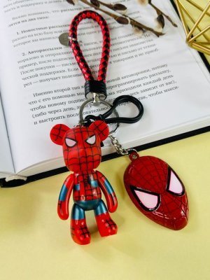 Брелок Bearbrick Человек паук (Красный) Двойной