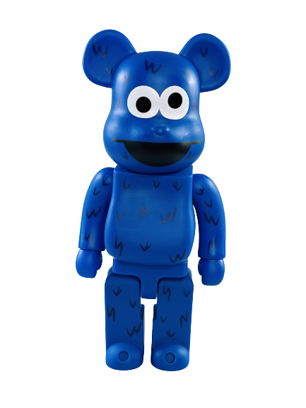 Bearbrick Улица Сезам Cookie Monster синий 400% (28см)