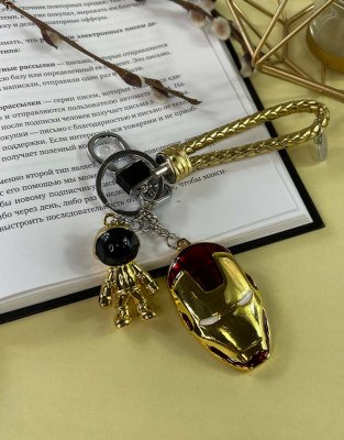Брелок Космонавт - Iron man Металлический (Золото)