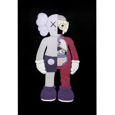 Ковер Kaws Dissected Companion Фиолетовый Прямоугольный
