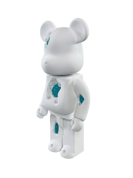 Bearbrick Art OverTurn Blue Crystal (Голубой Кристалл) 400% (28см)