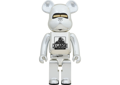 Bearbrick x XLarge x Hajime Sorayama Silver ABS 400% (28см)