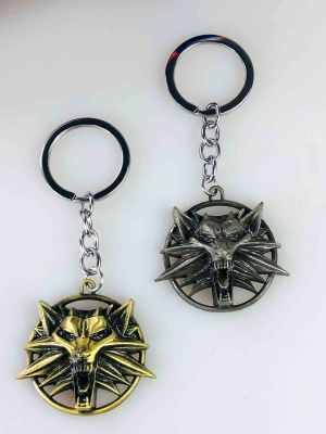 Брелок The Witcher «Медальйон Вовка» металевий, ігровий аксесуар