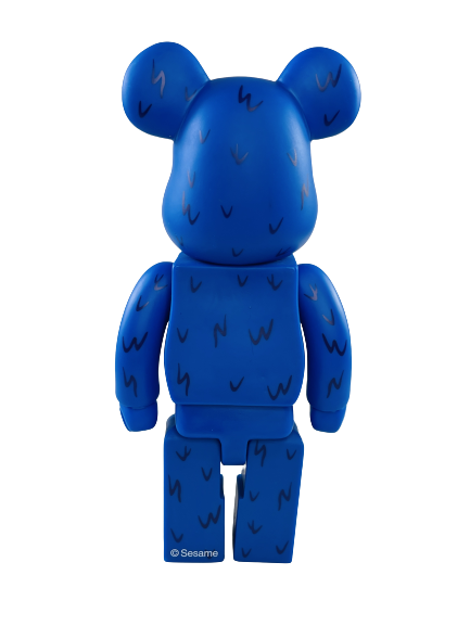 Bearbrick Улица Сезам Cookie Monster синий 400% (28см)