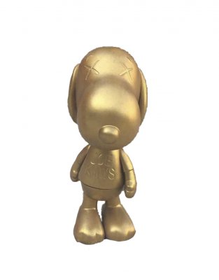 Kaws X Peanuts Snoopy Joe Kaws Виниловая Фигурка (Золотой) - 20 см