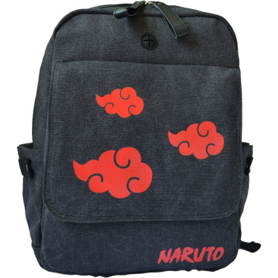Аніме рюкзак полотняний рюкзак Наруто чорний  акацуке