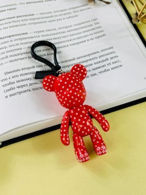 Брелок Bearbrick Ромбики (Красный)