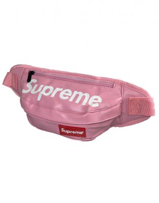 Сумка-бананка Supreme эко-кожа (Розовая)