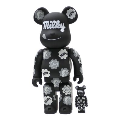 Bearbrick Milky (чорний) 400% (28cm)
