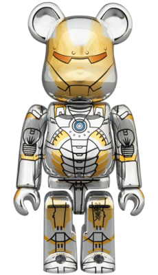 Bearbrick x Hajime Sorayama x Marvel Iron Man Reverse Ver.2 1000% (70см)