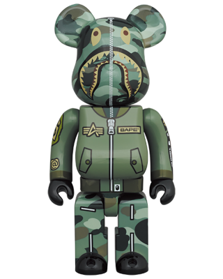 Bearbrick x Bape x Alpha Industries 1000% (70см)