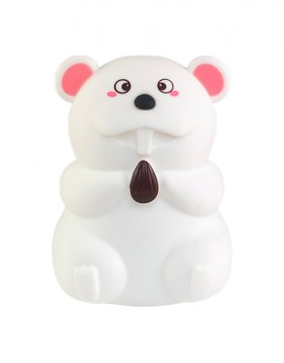 Силиконовый Ночник Бобер Розовый (Светильник)