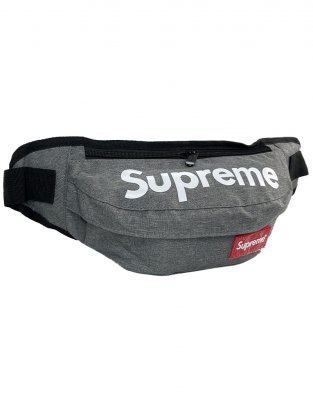 Сумка-бананка Supreme (серая)