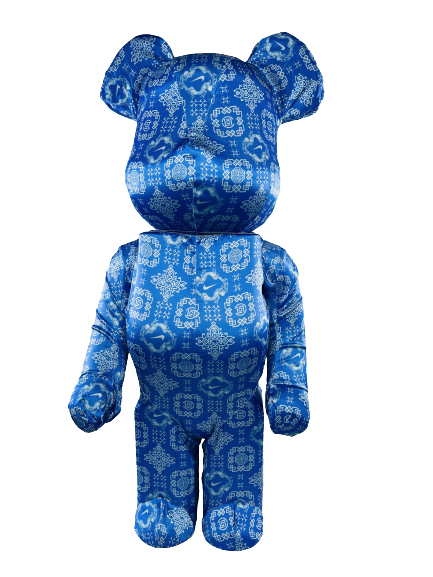 Bearbrick x Clot x Nike (Синий шелк) 1000% (70 см)