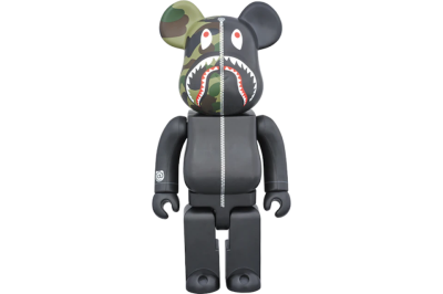 Bearbrick A Bathing Ape 1st Camo Shark Black 400% (28см)
