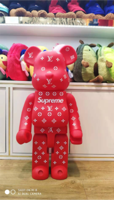 Bearbrick Louis Vuitton Supreme Червоний 1000% (70 см)