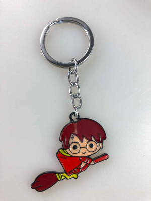 Ігровий брелок Harry Potter на мітлі металевий