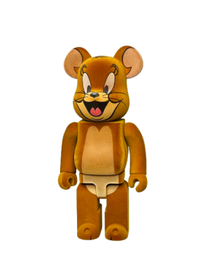 Bearbrick Том і Джеррі: Джеррі Флокі (Оксамитовий) 400% (28см)