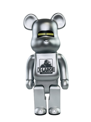 Bearbrick x XLarge x Hajime Sorayama Серебро 400% (28 См)