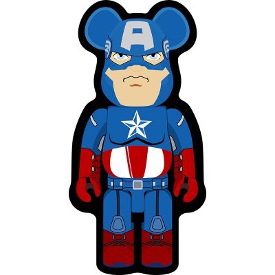 Ковер Bearbrick Капитан Америка