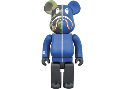 Bearbrick A Bathing Ape 1st Camo Shark Blue 400% (28см)