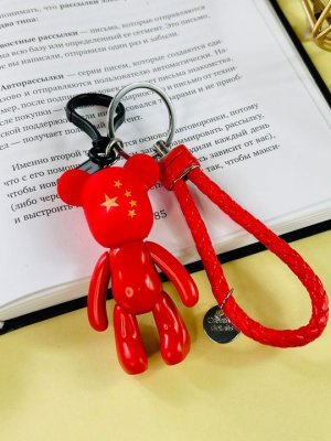 Брелок Bearbrick с ремешком Звезды (Красный)