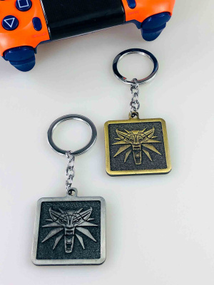 Iгровий брелок The Witcher (Відьмак) — Медальйон Школи Вовка, металевий